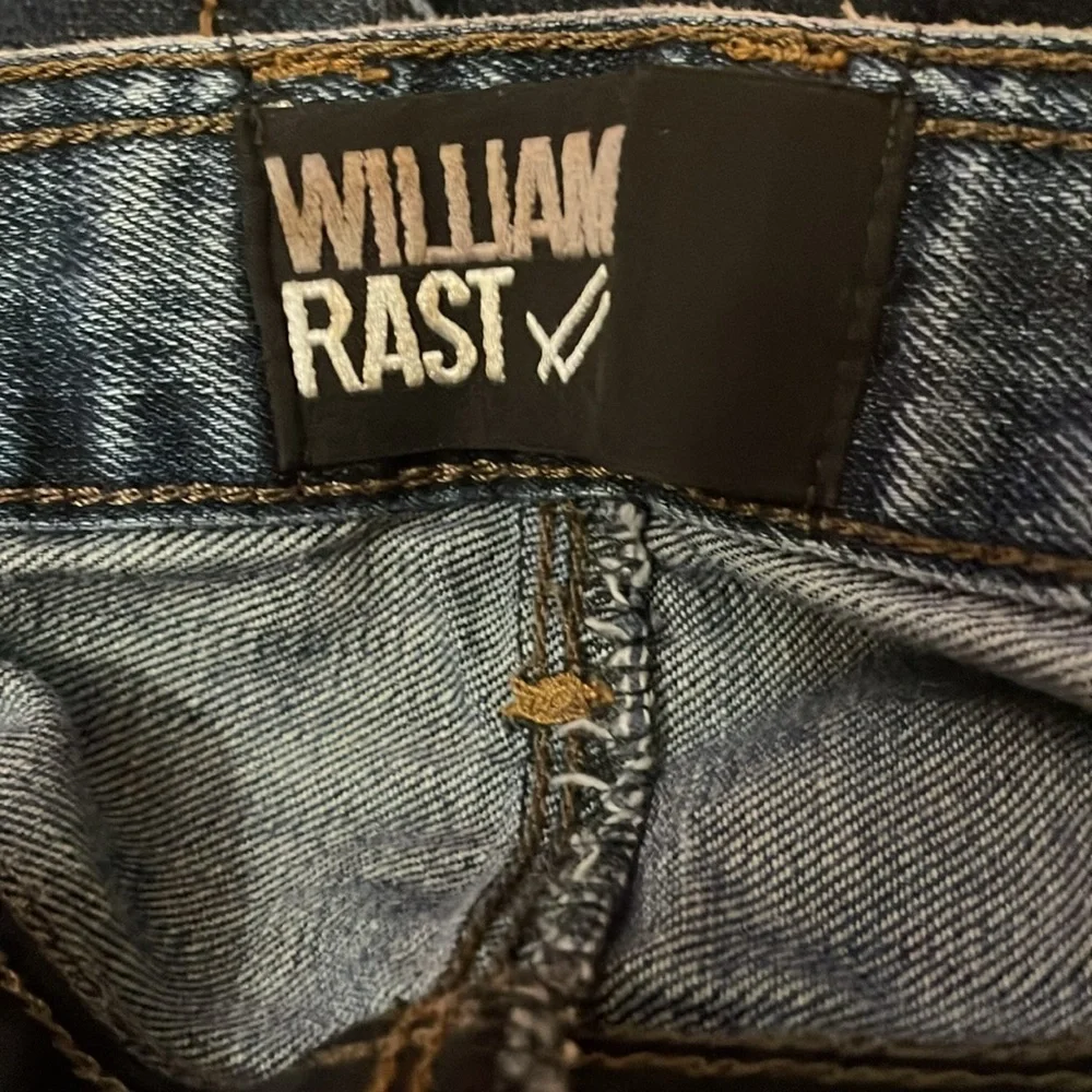 William‎ Rast Twisted Arc Button Fly Skinny Leg Jeans